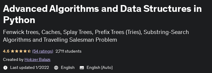 Advanced Algorithms and Data Structures in Python