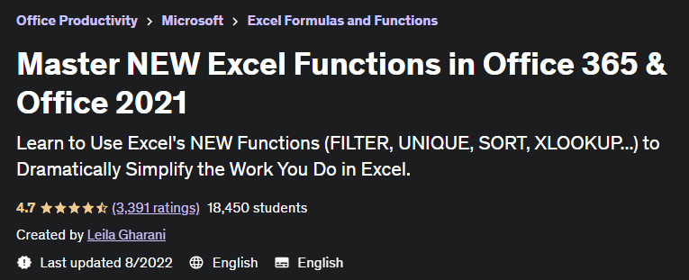 Master NEW Excel Functions in Office 365 & Office 2021