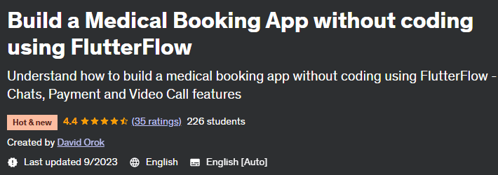 Build a Medical Booking App without coding using FlutterFlow