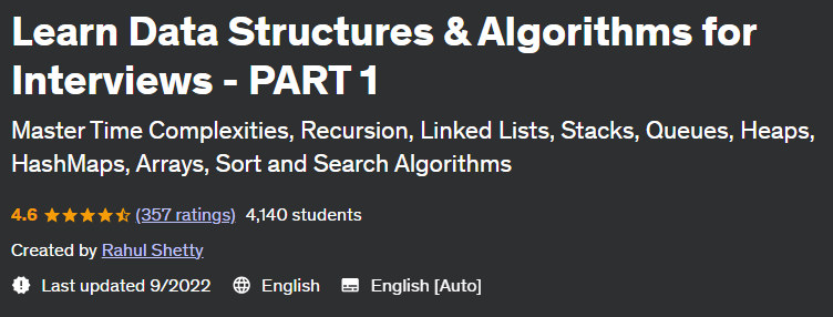 Learn Data Structures & Algorithms for Interviews - PART 1 