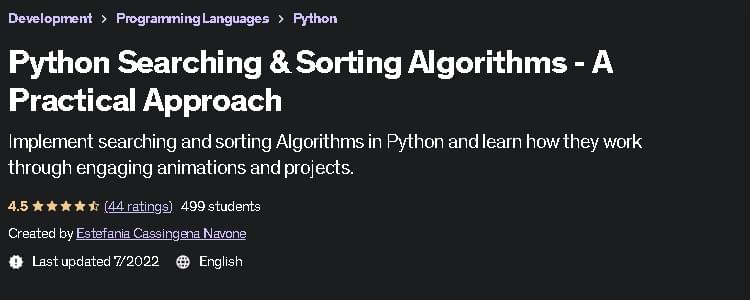 Python Searching & Sorting Algorithms - A Practical Approach