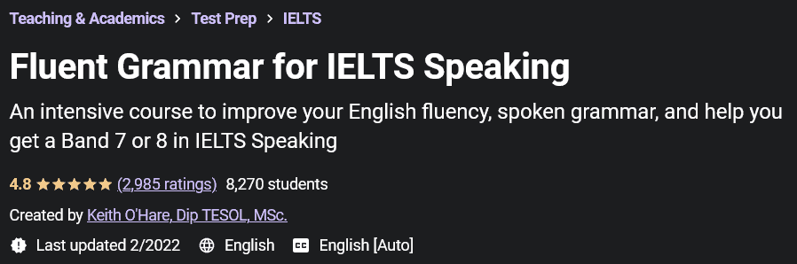 Fluent Grammar for IELTS Speaking