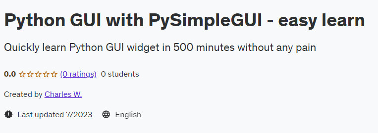 Python GUI with PySimpleGUI - easy to learn