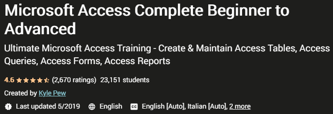 Microsoft Access Complete Beginner to Advanced