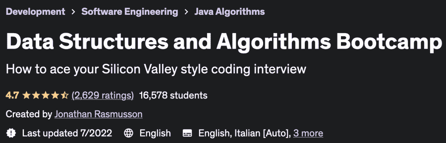 Data Structures and Algorithms Bootcamp