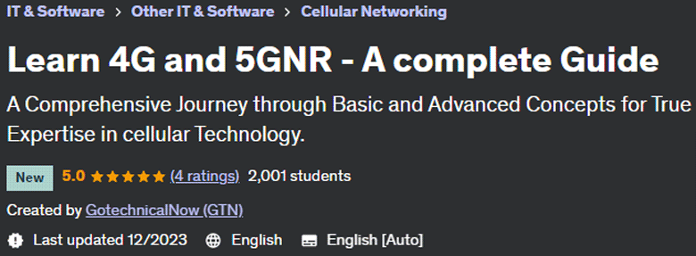 Learn 4G and 5GNR - A complete Guide 