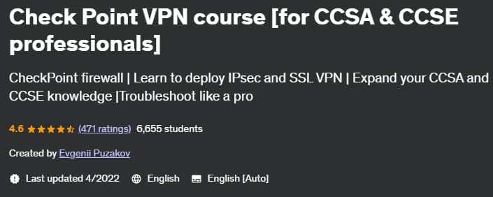 Check Point VPN course (for CCSA & CCSE professionals)