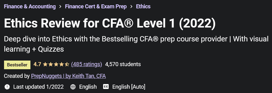 Ethics Review for CFA® Level 1 (2022)
