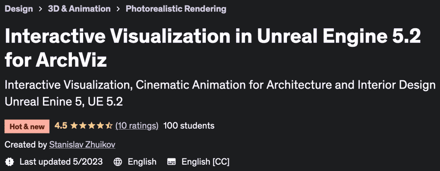 Interactive Visualization in Unreal Engine 5.2 for ArchViz