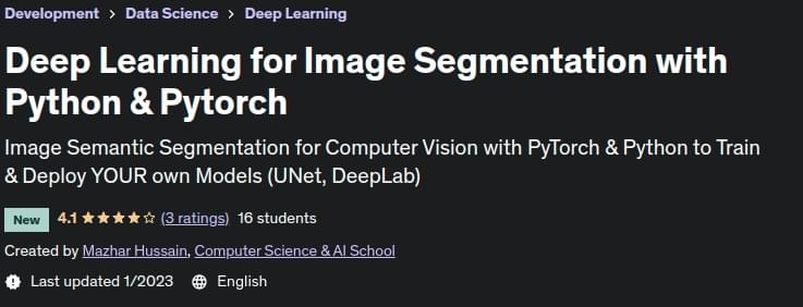 Deep Learning for Image Segmentation with Python & Pytorch