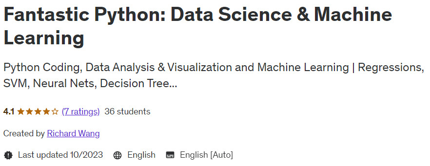 Fantastic Python: Data Science & Machine Learning