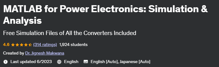 MATLAB for Power Electronics_Simulation & Analysis