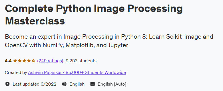 Complete Python Image Processing Masterclass