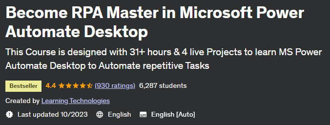 Become RPA Master in Microsoft Power Automate Desktop