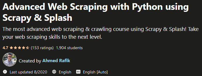 Advanced Web Scraping with Python using Scrapy & Splash