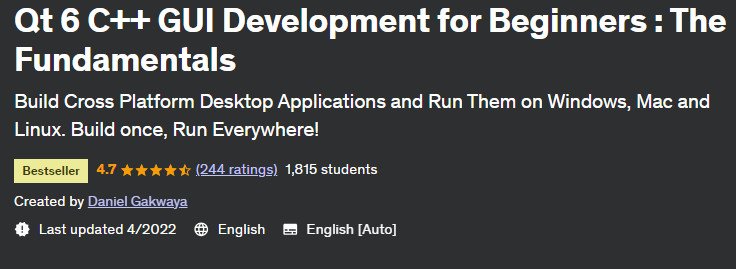 Qt 6 C++ GUI Development for Beginners: The Fundamentals