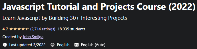 Javascript Tutorial and Projects Course (2022)