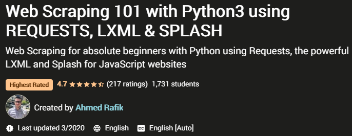 Web Scraping 101 with Python3 using REQUESTS LXML & SPLASH