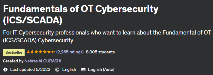 Fundamentals of OT Cybersecurity (ICS_SCADA)