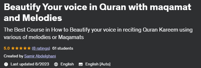 Beautify your voice in Quran with maqamat and melodies