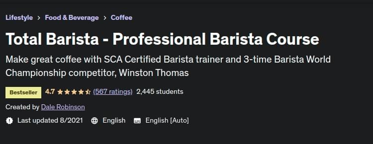 Total Barista - Professional Barista Course