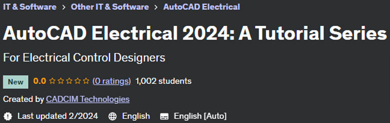 AutoCAD Electrical 2024: A Tutorial Series