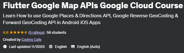 Flutter Google Map APIs Google Cloud Course