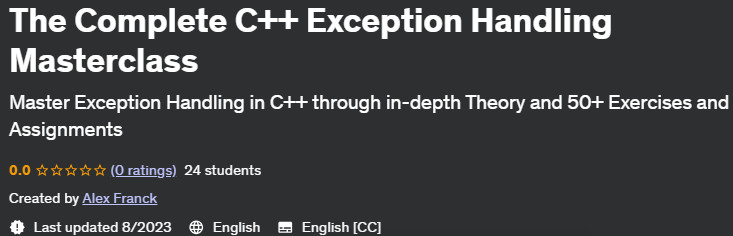 The Complete C++ Exception Handling Masterclass 