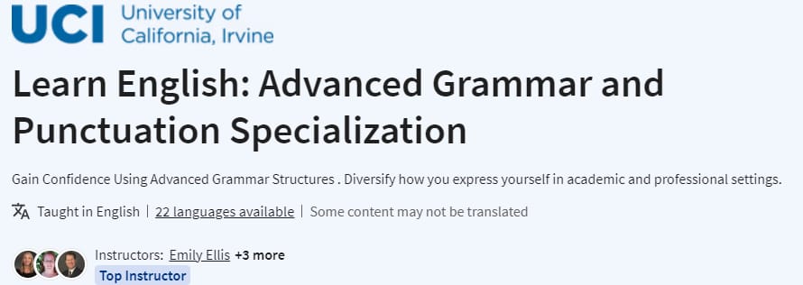 Learn English_ Advanced Grammar and Punctuation Specialization
