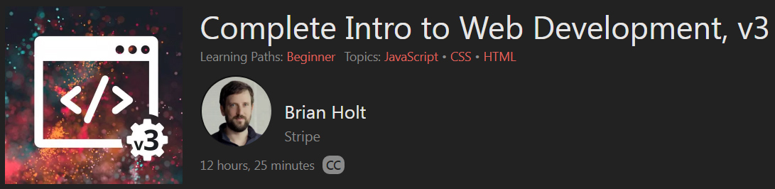 Complete Intro to Web Development, v3
