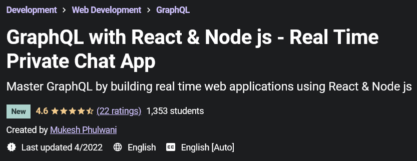 GraphQL with React & Node js - Real Time Private Chat App