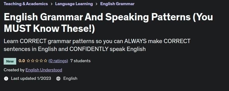 English Grammar And Speaking Patterns (You MUST Know These!)