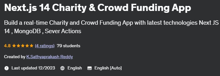 Next.js 14 Charity & Crowd Funding App