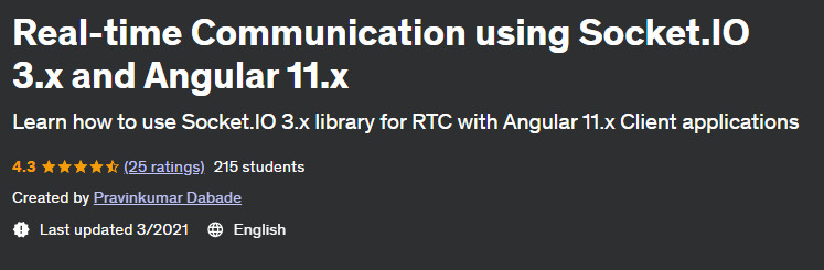 Real-time communication using Socket.IO 3.x and Angular 11.x 