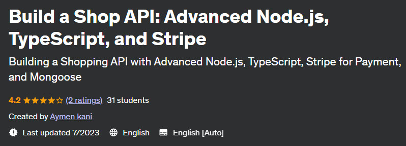 Build a Shop API: Advanced Node.js, TypeScript, and Stripe