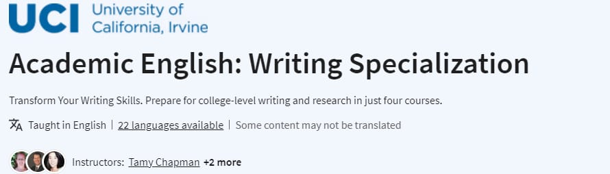 Academic English_Writing Specialization