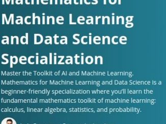 Download Coursera - Mathematics for Machine Learning and Data Science Specialization 2024-4