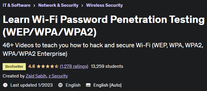 Learn Wi-Fi Password Penetration Testing (WEPWPAWPA2)