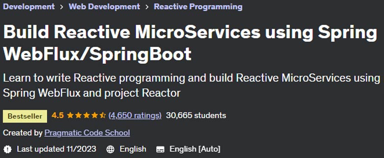 Build Reactive MicroServices using Spring WebFlux/SpringBoot