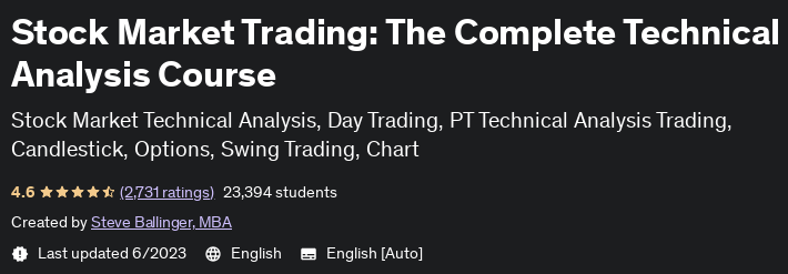 Stock Market Trading: The Complete Technical Analysis Course