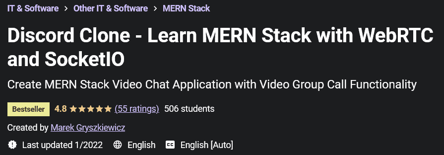 Discord Clone - Learn MERN Stack with WebRTC and SocketIO