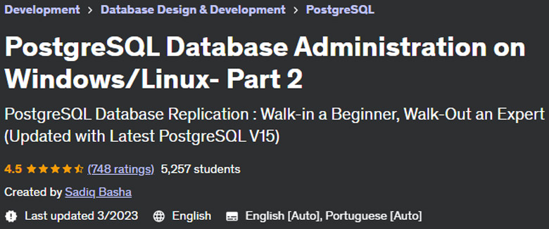 PostgreSQL Database Administration on Windows/Linux - Part 2