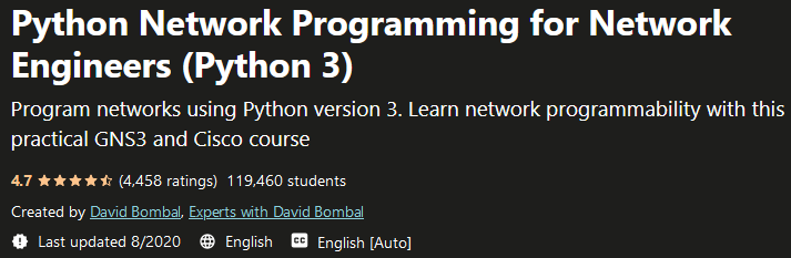 Python Network Programming for Network Engineers (Python 3)