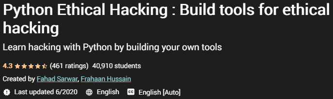 Python Ethical Hacking Build tools for ethical hacking