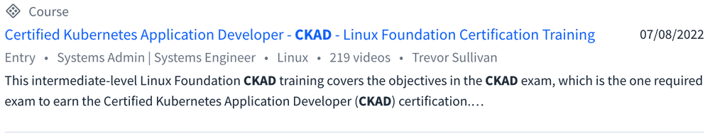 Certified Kubernetes Application Developer - CKAD