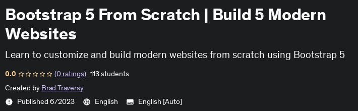 Bootstrap 5 From Scratch |  Build 5 Modern Websites