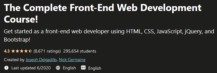 The Complete Front-End Web Development Course!