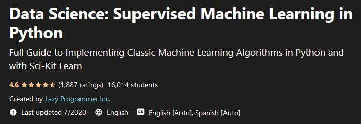 Data Science: Supervised Machine Learning in Python