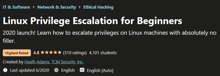 Linux Privilege Escalation for Beginners Cover