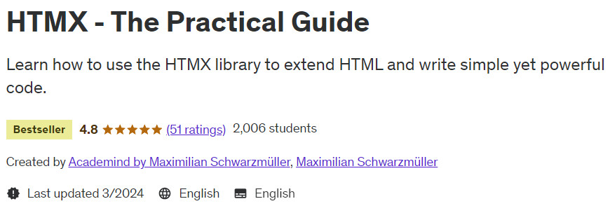 HTMX - The Practical Guide